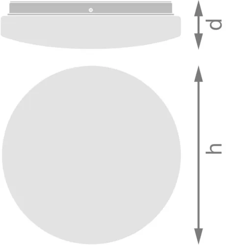 LED Mennyezeti Lámpa Felületre Szerelhető 18W 1350lm 6500K Hideg Fehér IP44 Hangérzékelővel Mennyezeti Ledvance