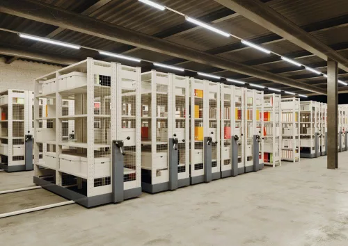 Hermetikus LED porálló lámpa 44W 5100lm 3000K Meleg fehér IP66 IK08 szürke nedvességálló Ledvance