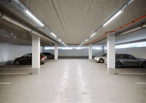 Hermetikus LED porálló lámpa 50W 6100lm 4000K semleges, szabályozható fényerősségű, IP66 IK08 fehér, nedvességálló, Ledvance