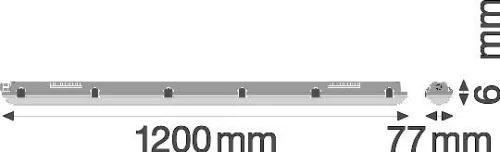 Hermetikus LED porálló lámpa 20W 2400lm 4000K semleges IP65 IK08 szürke nedvességálló Ledvance