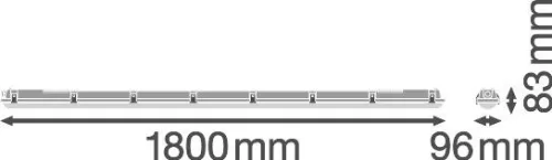 Hermetikus LED porálló lámpa 34W 3700lm 4000K semleges IP65 IK08 szürke nedvességálló Ledvance