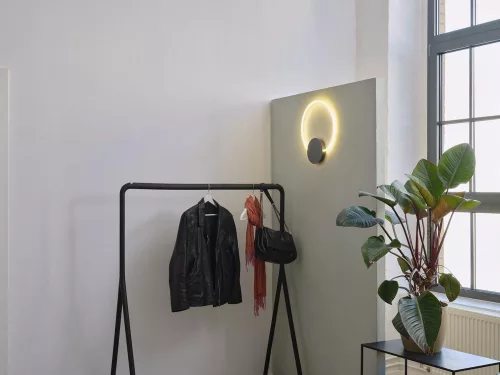 LED Fali Mennyezeti Lámpa, Felületre Szerelt, 10W, 800lm, CCT, Dekoratív, Szürke, Fekete, Aura, Ledvance