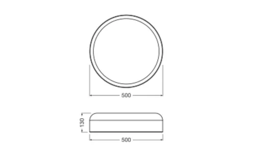 LED Mennyezeti Lámpa Felületre Szerelt 28W 1150lm 3000K Meleg Barna 50cm Decor Ledvance