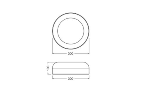 LED Mennyezeti Lámpa Felületre Szerelhető 12W 400lm 3000K Meleg Barna 30cm Dekor Ledvance