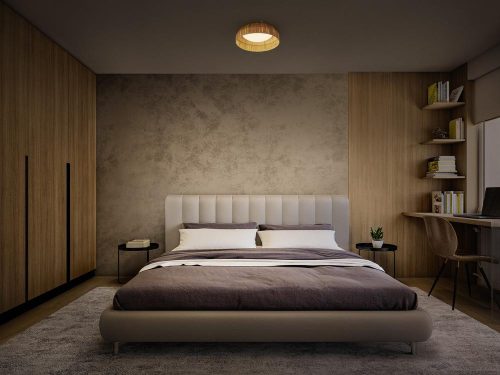 LED Mennyezeti Lámpa Felületre Szerelhető 12W 400lm 3000K Meleg Barna 30cm Dekor Ledvance