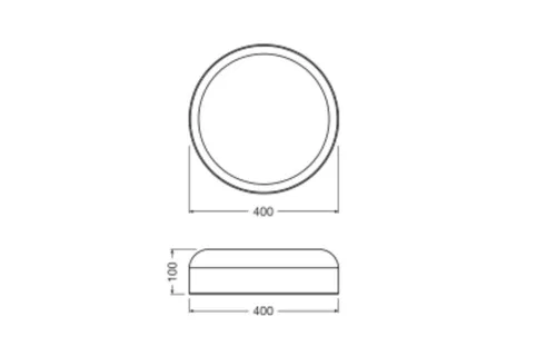 LED Mennyezeti Lámpa Felületre Szerelt 18W 750lm 3000K Meleg Barna 40cm Decor Ledvance