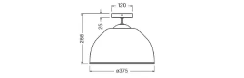 Dekoratív, felületre szerelhető mennyezeti lámpa, E27, fehér, dekor Ledvance