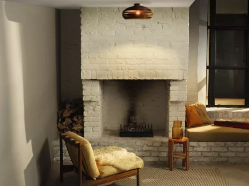 Dekoratív mennyezeti lámpa, felületre szerelhető, E27, barna kartondekor, Ledvance