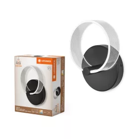   LED Fali Mennyezeti Lámpa Sconce Felületre Szerelt 8W 370lm CCT Dekoratív Fekete Kör Ledvance