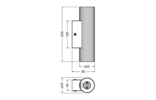 Dekoratív fali lámpa, fali szerelvény, GU10, fekete, dekoratív Ledvance