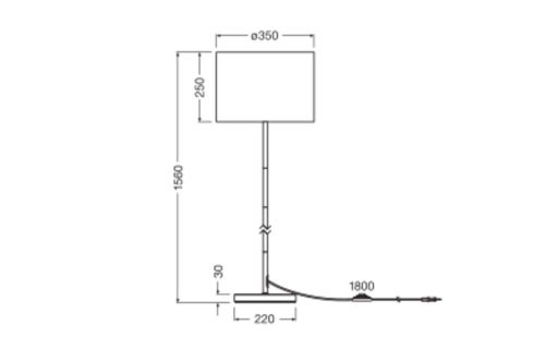 Állólámpa, Álló Dekoratív Lámpatest, E27, Szürke, Dekor, Ledvance