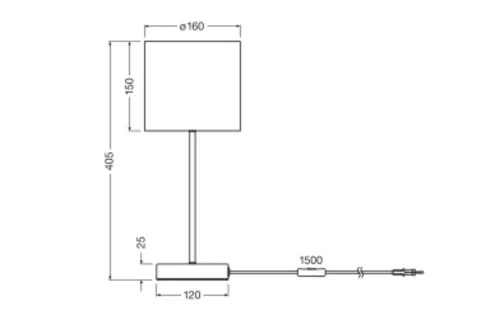 Dekoratív asztali lámpa, Íróasztal lámpa, Állólámpa, E14, Szürke, USB-C, Dekoráció, Ledvance