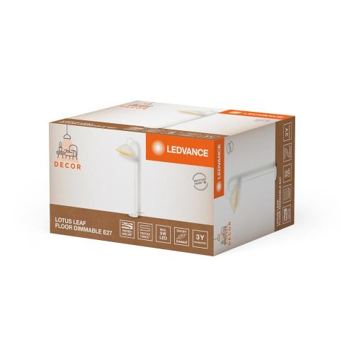 Állólámpa, Álló Dekoratív Lámpatest, E27, Fehér, Decor, Ledvance