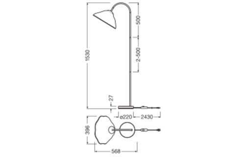 Állólámpa, Álló Dekoratív Lámpatest, E27, Fehér, Decor, Ledvance