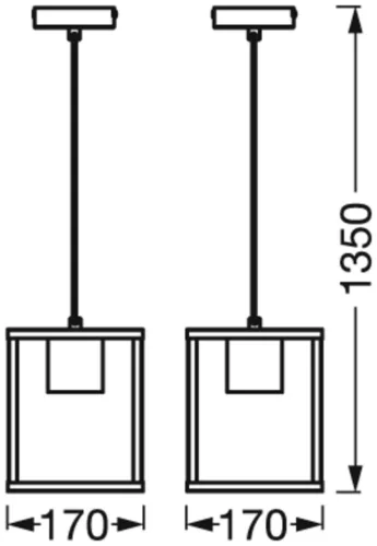 E27 Függesztett Mennyezeti Lámpa Fekete Dekoratív Dekoráció Ledvance