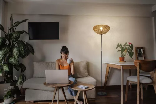 Állólámpa, Álló Dekoratív Lámpatest, E27, Bézs, Decor, Ledvance