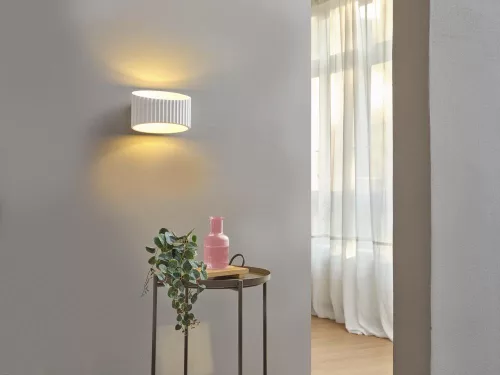 Dekoratív fali lámpa, felületre szerelhető E27 foglalat, fehér dekoráció, Ledvance