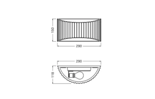 Dekoratív Fali Lámpa Felületre Szerelhető E27 Sátor Fehér Dekor Ledvance