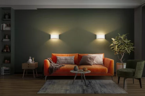 Dekoratív Fali Lámpa Felületre Szerelhető E27 Sátor Fehér Dekor Ledvance