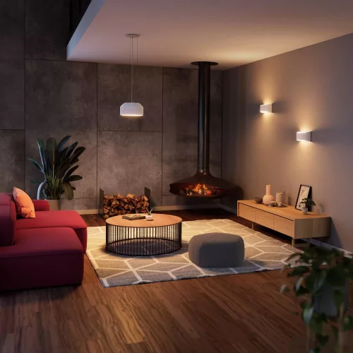 Dekoratív Fali Lámpa Felületre Szerelhető E27 Sátor Fehér Dekor Ledvance