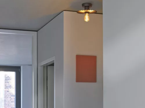 Mennyezeti lámpa, felületre szerelhető, dekoratív, E27, szürke, Ledvance