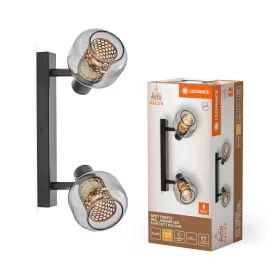   LED fali mennyezeti lámpa, felületre szerelhető, 5,6 W, 500 lm, 3000 K, meleg, szabályozható fényerővel, dekoratív fekete pontfény, Firefly, Ledvance
