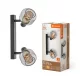 LED fali mennyezeti lámpa, felületre szerelhető, 5,6 W, 500 lm, 3000 K, meleg, szabályozható fényerővel, dekoratív fekete pontfény, Firefly, Ledvance