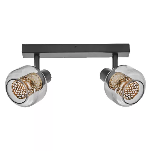 LED fali mennyezeti lámpa, felületre szerelhető, 5,6 W, 500 lm, 3000 K, meleg, szabályozható fényerővel, dekoratív fekete pontfény, Firefly, Ledvance
