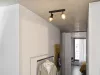 LED fali mennyezeti lámpa, felületre szerelhető, 5,6 W, 500 lm, 3000 K, meleg, szabályozható fényerővel, dekoratív fekete pontfény, Firefly, Ledvance