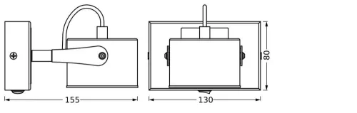 LED fali mennyezeti lámpa, felületre szerelhető, 5,8 W, 185 lm CCT, dekoratív ezüst spotlámpa, Jupiter, Ledvance