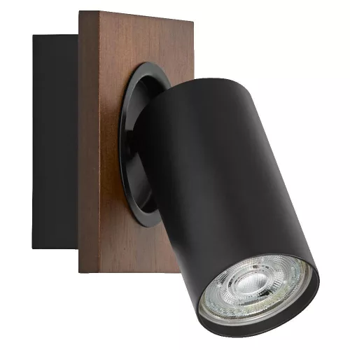 LED fali mennyezeti lámpa, felületre szerelhető, 3,4 W, 230 lm, 3000 K, meleg, szabályozható fényerővel, dekoratív barna, fekete pontfény, higany, Ledvance