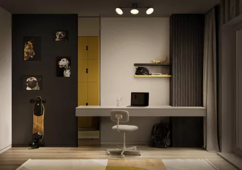 LED Fali Mennyezeti Lámpa, Felületre Szerelt, 16W, 840lm, CCT, Dekoratív Fekete Spotlámpa, Holdfény, Ledvance