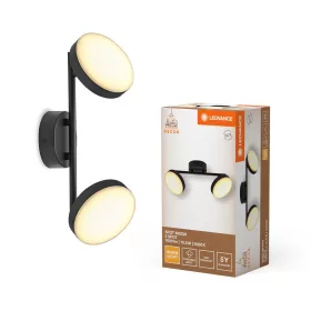   LED Fali Mennyezeti Lámpa, Felületre Szerelt, 10.5W, 560lm, CCT, Dekoratív Fekete Spotlámpa, Holdfény, Ledvance