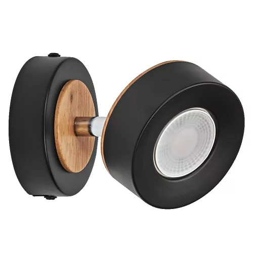 LED fali mennyezeti lámpa, felületre szerelhető, 4,8 W, 300 lm, CCT, dekoratív fekete pontfény, Pluto, Ledvance