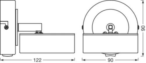 LED fali mennyezeti lámpa, felületre szerelhető, 4,8 W, 300 lm, CCT, dekoratív fekete pontfény, Pluto, Ledvance