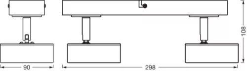 LED Fali Mennyezeti Lámpa Szett Felületre Szerelt 9.6W 615lm CCT Dekoratív Fehér Spotlámpa Pluto Ledvance