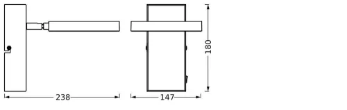 LED fali mennyezeti lámpa, felületre szerelhető, 11W, 215lm, CCT, dekoratív fekete pontfény, Saturn, Ledvance