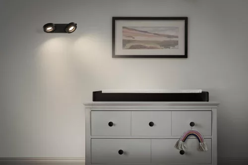 LED Fali Mennyezeti Lámpa Szett Felületre Szerelhető 10.5W 450lm CCT Dekoratív Fekete Spotlámpa Venus Ledvance