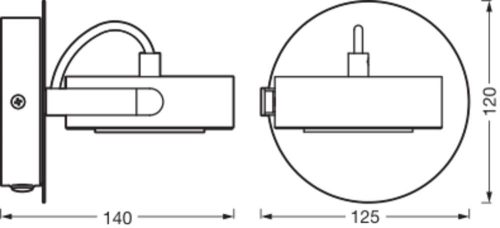 LED fali mennyezeti lámpa, felületre szerelhető, 5,5 W, 210 lm CCT, dekoratív fehér pontfény, Venus, Ledvance