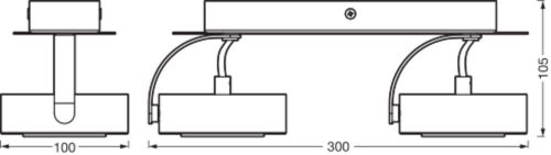 LED Fali Mennyezeti Lámpa Szett Felületre Szerelhető 10.5W 450lm CCT Dekoratív Fehér Spotlámpa Venus Ledvance