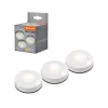 LED szekrény alatti lámpa, mennyezeti lámpa, hordozható, 0,68 W, 40 lm, 3000 K, meleg fehér, felületre szerelhető, 6,9 cm, Dot-It, Ledvance