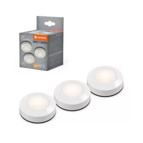   LED szekrény alatti lámpa, mennyezeti lámpa, hordozható, 0,68 W, 40 lm, 3000 K, meleg fehér, felületre szerelhető, 6,9 cm, Dot-It, Ledvance