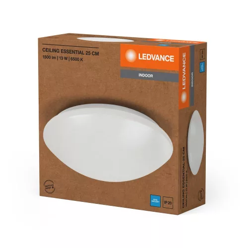 LED Mennyezeti Lámpa Felületre Szerelhető 13W 960lm 6500K Hideg Fehér 25cm Essentials Ledvance