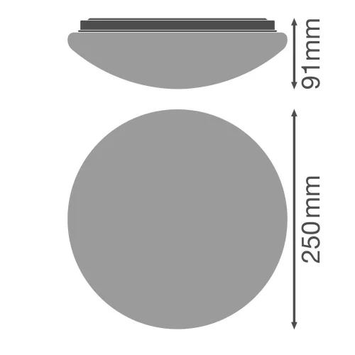 LED Mennyezeti Lámpa Felületre Szerelhető 13W 960lm 6500K Hideg Fehér 25cm Essentials Ledvance