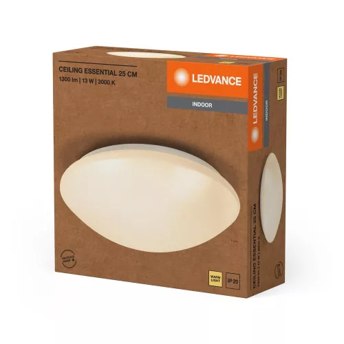 LED Mennyezeti Lámpa Felületre Szerelhető 13W 920lm 3000K Meleg Fehér 25cm Essentials Ledvance