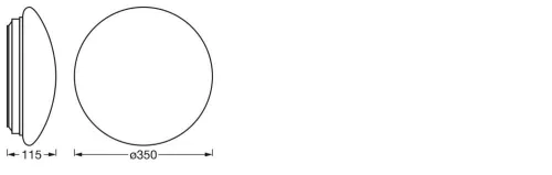 Mennyezeti lámpa, fali lámpa, felületre szerelhető, E27, fehér, Essentials Ledvance