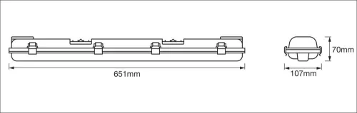 Lámpatest Lineáris Világításszalag 14W 1200lm 4000K Semleges Szürke Essentials Ledvance