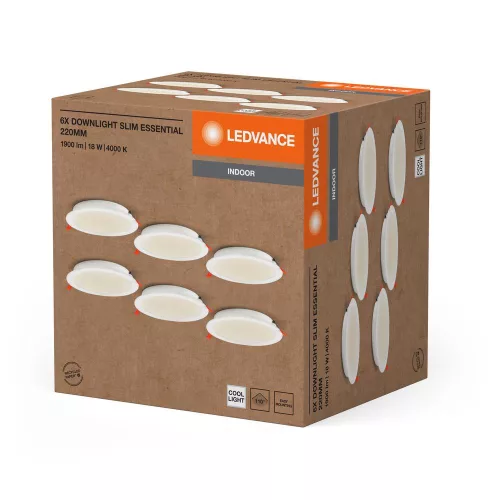 LED panel süllyesztett spotlámpa 18W 1650lm 4000K semleges fehér Essentials Downlight Ledvance