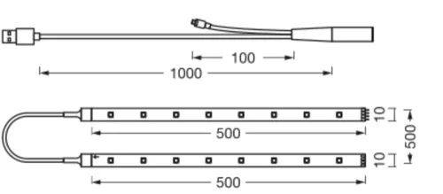 LED Szalag 4W RGB Távirányítóval 1.5M Flex Ledvance