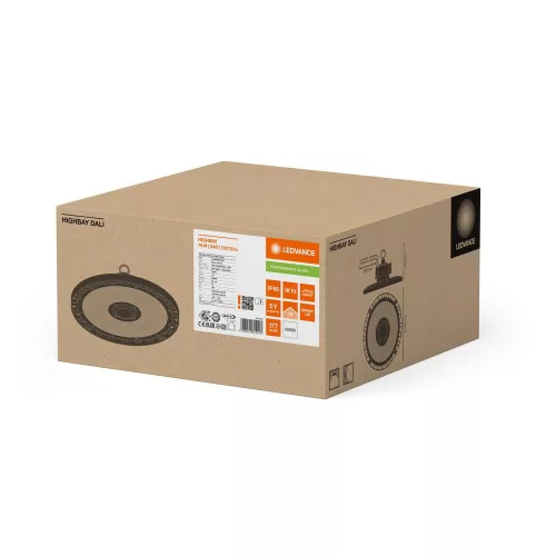 LED ipari lámpatest 75W 13275lm 4000K Semleges, szabályozható fényerejű, fekete, IP66 IK10, magas öböl, Gen 5, Ledvance